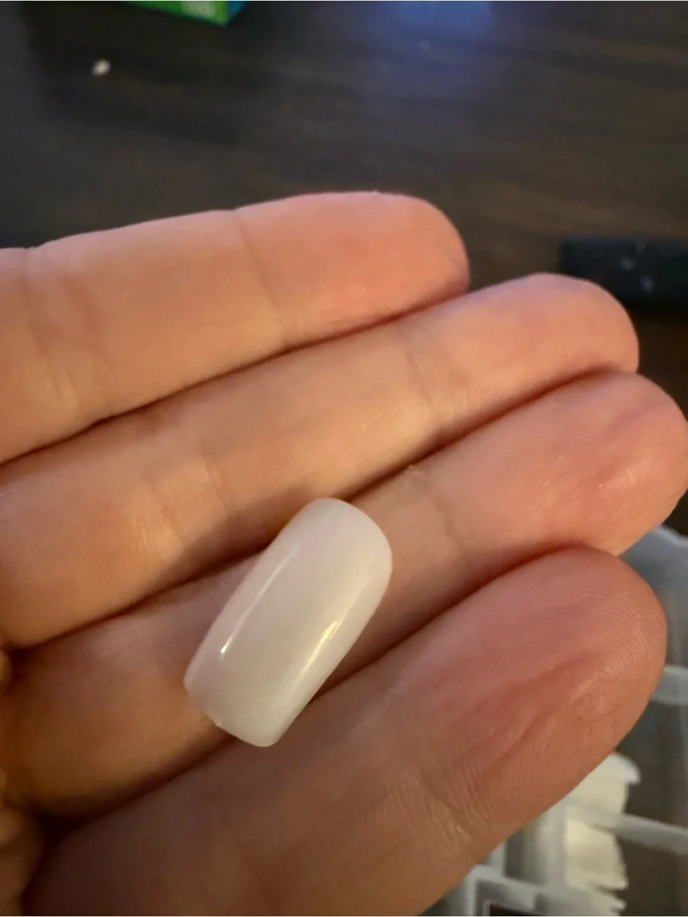 White Press-On Nail Tips with Storage Case